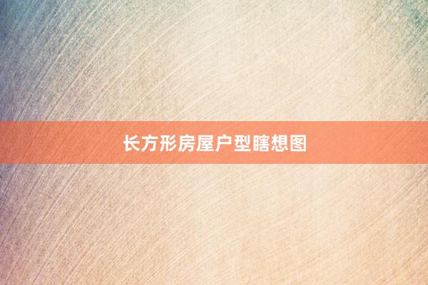 长方形房屋户型瞎想图